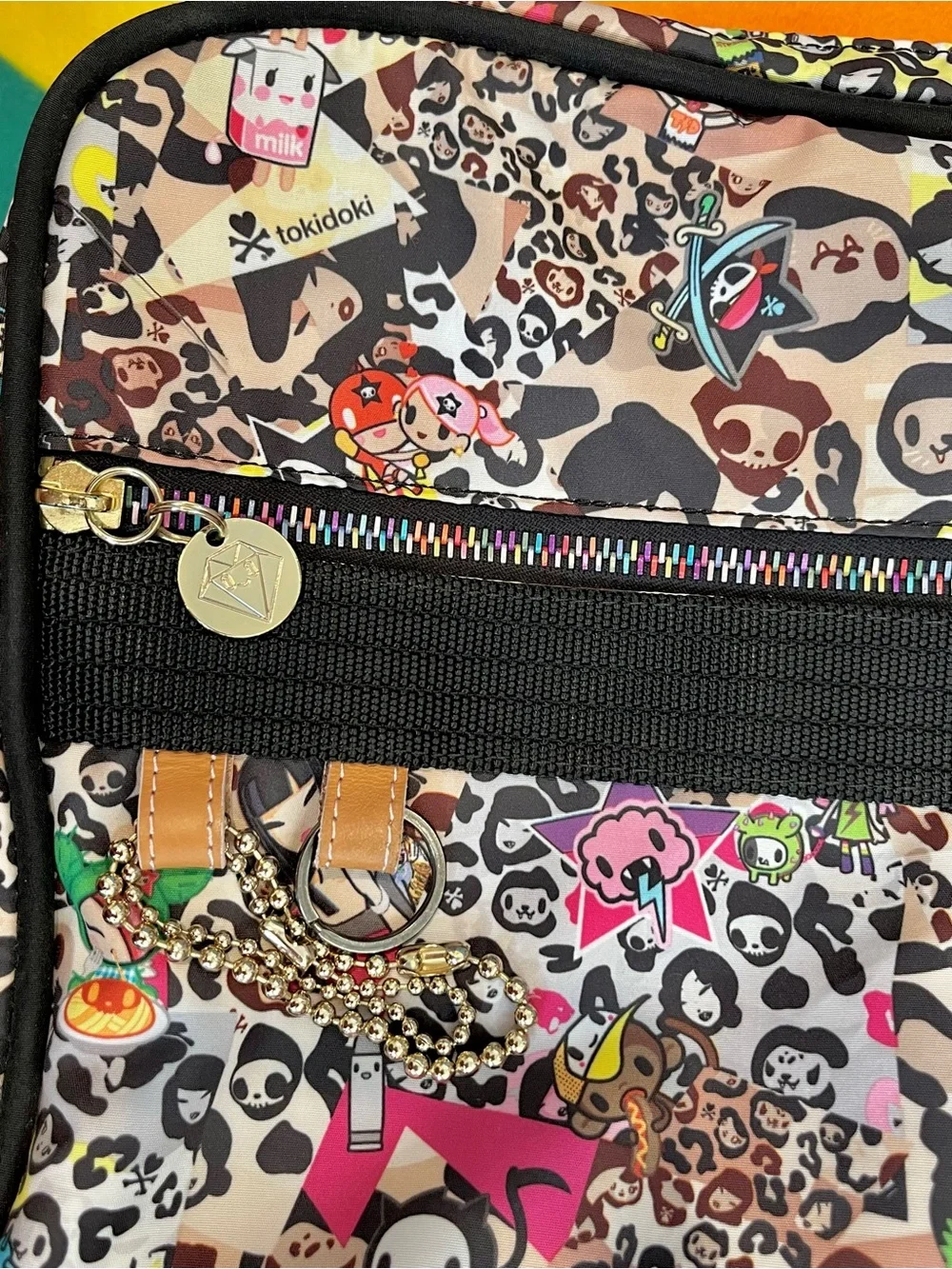 Rare Tokidoki Lesportsac Retro Laptop Messenger Bag, Vintage 2009, Leo Print
